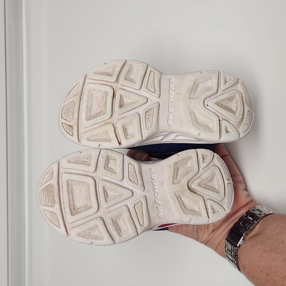 Sketchers toddler size 6 girls sneakers navy & pink - Picture 5 of 8